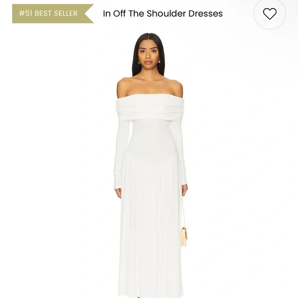 Elegant Off-Shoulder White Dress - Picture 1 of 3